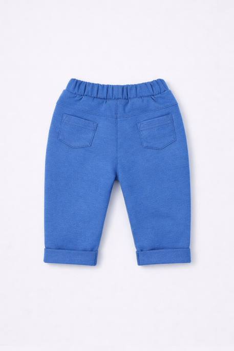 Pantalon en coton maille bébé Fédéral blue+Marine deep 2 - vertbaudet enfant 