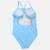 Maillot de bain enfant motif animé la reine des neiges Bleu+Mauve 4 - vertbaudet enfant 
