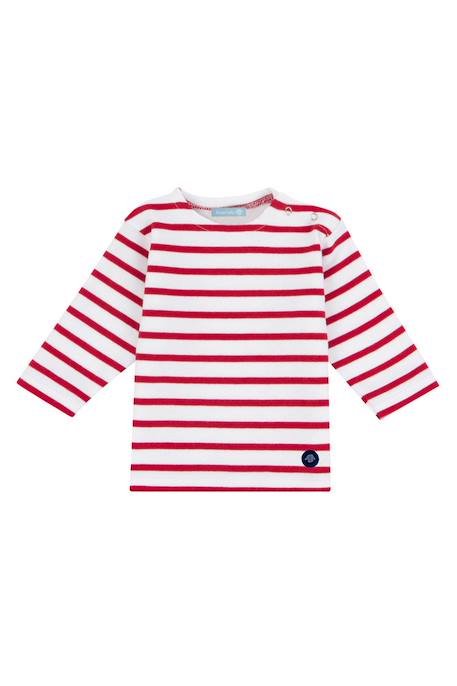 Bébé-T-shirt, sous-pull-Marinière col bateau en coton loctudy bébé