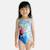 Maillot de bain enfant motif animé la reine des neiges Bleu+Mauve 1 - vertbaudet enfant 