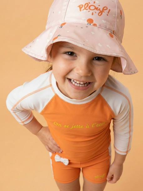 Bob réversible anti-uv - fille Blanc / Orange+Rose / Orange+Rose / Rouge 7 - vertbaudet enfant 