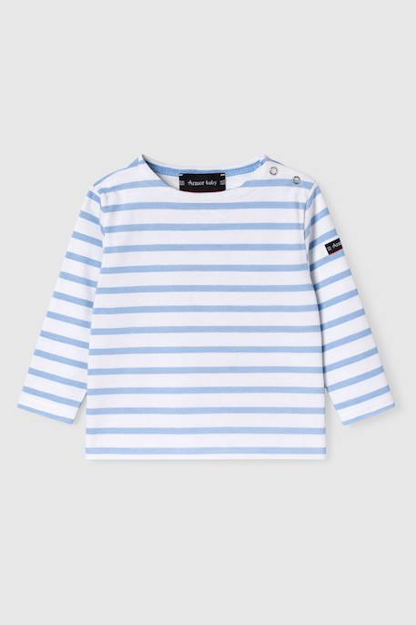 Bébé-T-shirt, sous-pull-Marinière en coton léger bébé