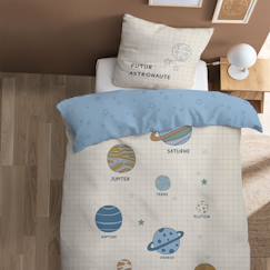 Linge de maison et décoration-Linge de lit enfant-Parure de lit imprimée 100% coton, galaxy