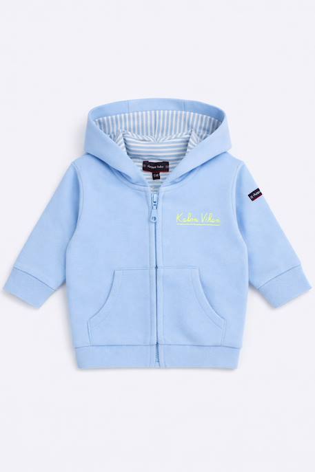 Sweat zippé en coton bébé Blue saphir+Dahlia+Delhi+Placid blue 9 - vertbaudet enfant 