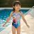 Maillot de bain enfant motif animé la reine des neiges Bleu+Mauve 7 - vertbaudet enfant 