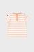 Marinière manches courtes bébé - coton léger Blanc/ peach nectar+Blanc/vanille 2 - vertbaudet enfant 