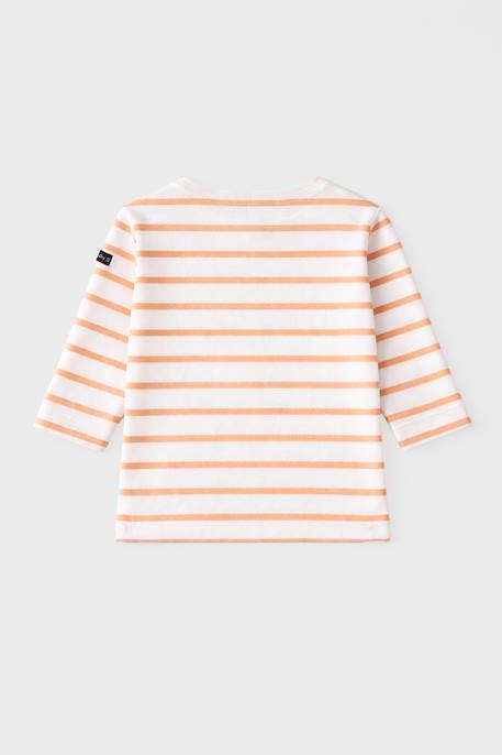 Marinière en coton léger bébé Blanc/ peach nectar+Blanc/detroit+Blanc/placid blue 2 - vertbaudet enfant 