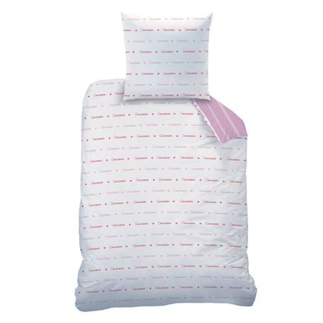 Parure de lit imprimée 100% coton, cocci coeur Rose 4 - vertbaudet enfant 