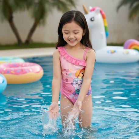 Maillot de bain une pièce enfant imprimé pat patrouille Rose 2 - vertbaudet enfant 
