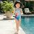 Maillot de bain enfant motif animé la reine des neiges Bleu+Mauve 2 - vertbaudet enfant 