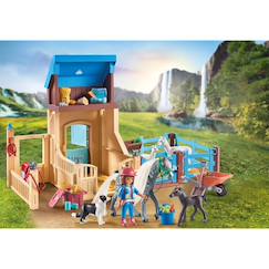 Jouet-Jeux d'imagination-Horses of waterfall amelia & whisper avec box pour chevaux 71353