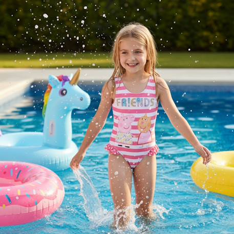 Maillot de bain enfant imprimé peppa pig Bleu+Rose 7 - vertbaudet enfant 