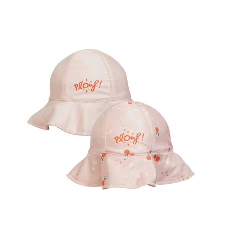 Bob réversible anti-uv - fille Blanc / Orange+Rose / Orange+Rose / Rouge 8 - vertbaudet enfant 