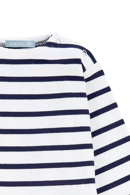 Marinière col bateau en coton loctudy bébé Blanc/braise+Blanc/etoile+Blanc/navire+Navire/blanc 8 - vertbaudet enfant 