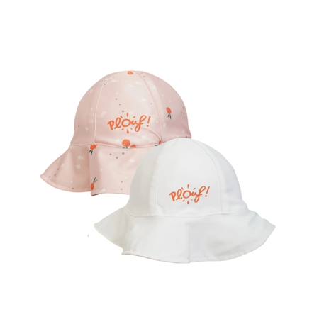 Bob réversible anti-uv - fille Blanc / Orange+Rose / Orange+Rose / Rouge 4 - vertbaudet enfant 