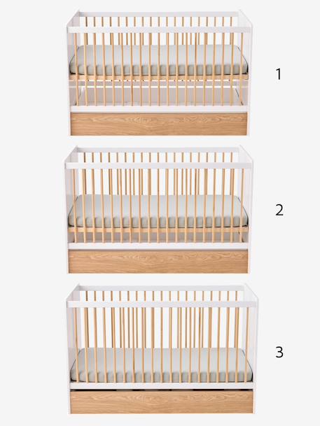 Lit bébé évolutif 70x140cm Eden blanc 6 - vertbaudet enfant 