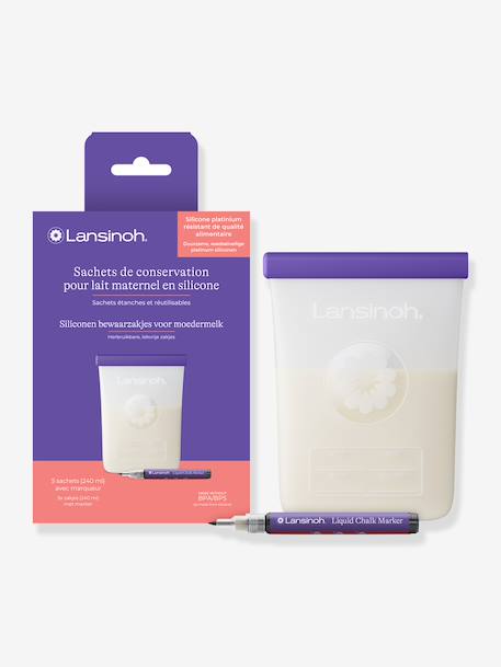 Lot 5 sachets conservation lait maternel blanc 1 - vertbaudet enfant 