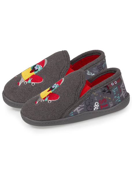 Chaussons mocassins ultra confortables, faciles à enfiler Gris+Rayures 6 - vertbaudet enfant 