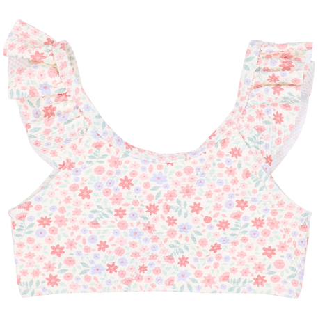 Maillot de bain enfant 2 pièces avec volants séchage rapide Blanc, rose, violet 2 - vertbaudet enfant 