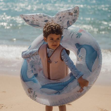 Gilet de natation enfant aide à la flottaison confortable Bleu, marron, blanc 3 - vertbaudet enfant 