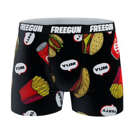 Lot de 4 boxers  aop fun Noir/rouge/jaune/bleu 2 - vertbaudet enfant 
