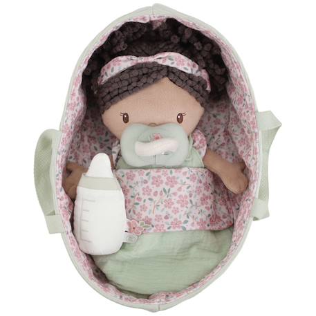 Poupée souple et son couffin Rose, vert, blanc 2 - vertbaudet enfant 