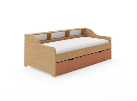 Lit gigogne avec rangement achille Terracotta 6 - vertbaudet enfant 