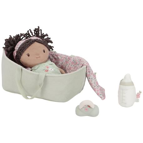 Poupée souple et son couffin Rose, vert, blanc 5 - vertbaudet enfant 