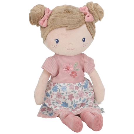 Poupée peluche enfant douce avec chignons et détails cousus Rose, bleu, blanc 2 - vertbaudet enfant 