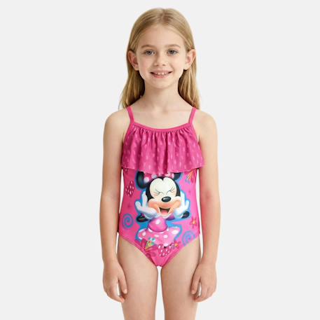 Fille-Maillot de bain-Maillot de bain 1 pièce avec volant et imprimé fille minnie