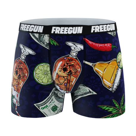 Lot de 4 boxers  aop fun Noir/rouge/jaune/bleu 4 - vertbaudet enfant 