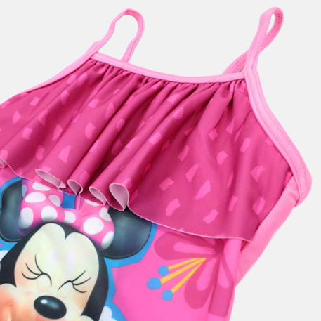 Maillot de bain 1 pièce avec volant et imprimé fille minnie Rose+Rose clair+Rouge 5 - vertbaudet enfant 