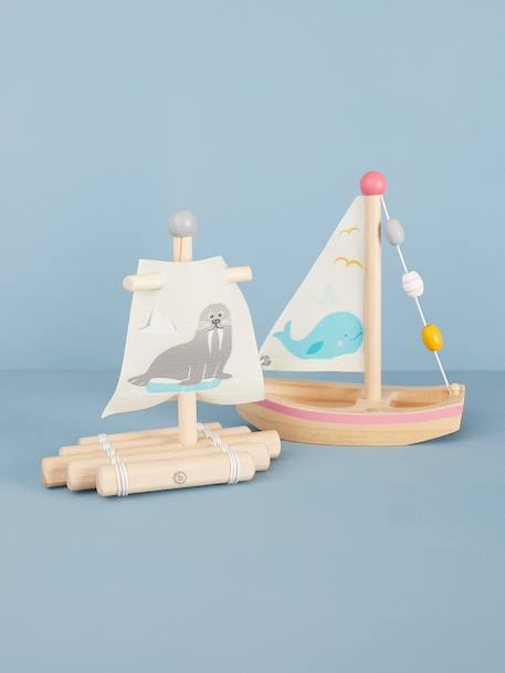 Jouet voilier en bois pour enfants Multicolore 3 - vertbaudet enfant 