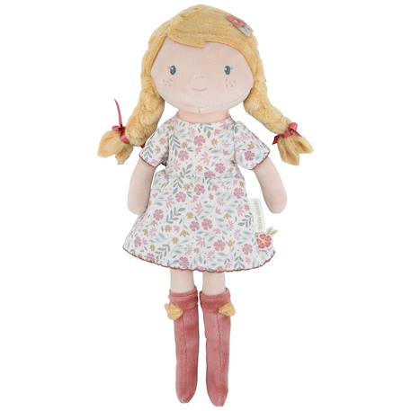 Poupée peluche enfant douce avec tresses et détails cousus Rose, jaune, beige 1 - vertbaudet enfant 