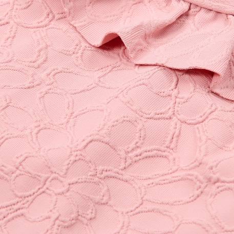 Maillot de bain fille 1 pièce - volants et tissu gaufré fleuri Rose 3 - vertbaudet enfant 