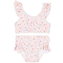 Maillot de bain enfant 2 pièces avec volants séchage rapide  - vertbaudet enfant