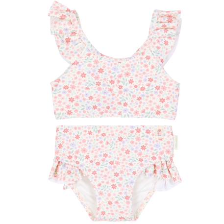 Fille-Maillot de bain-Maillot une pièce-Maillot de bain enfant 2 pièces avec volants séchage rapide
