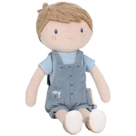 Poupée peluche garçon enfant douce pour câlins Bleu, beige 2 - vertbaudet enfant 
