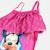 Maillot de bain 1 pièce avec volant et imprimé fille minnie Rose+Rose clair+Rouge 15 - vertbaudet enfant 