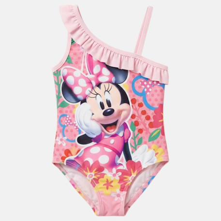 Maillot de bain 1 pièce avec volant et imprimé fille minnie Rose+Rose clair+Rouge 10 - vertbaudet enfant 