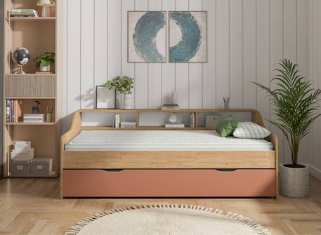 Lit gigogne avec rangement achille Terracotta 4 - vertbaudet enfant 