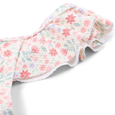 Maillot de bain enfant 2 pièces avec volants séchage rapide Blanc, rose, violet 6 - vertbaudet enfant 