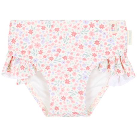 Maillot de bain enfant 2 pièces avec volants séchage rapide Blanc, rose, violet 3 - vertbaudet enfant 