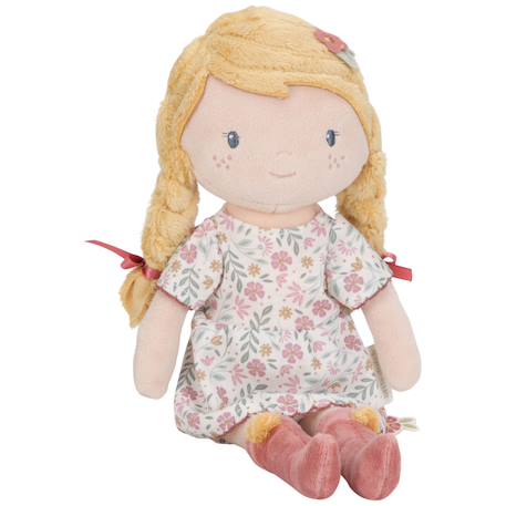 Poupée peluche enfant douce avec tresses et détails cousus Rose, jaune, beige 2 - vertbaudet enfant 