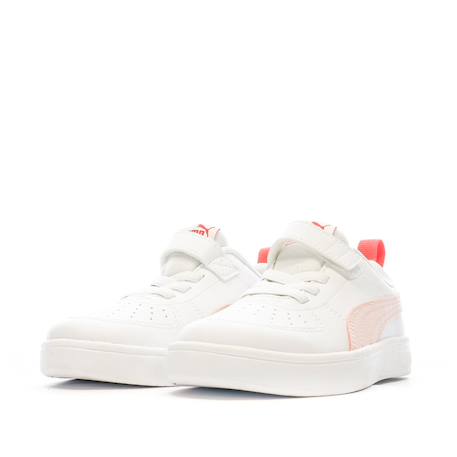 Baskets fille rickie junior Blanc+Rose 12 - vertbaudet enfant 