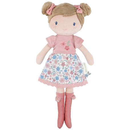 Poupée peluche enfant douce avec chignons et détails cousus Rose, bleu, blanc 1 - vertbaudet enfant 