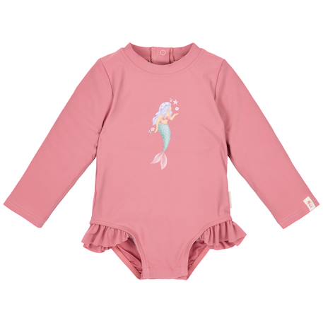 Maillot de bain anti-UV bébé fille 1 pièce manches longues Rose, violet, vert 1 - vertbaudet enfant 
