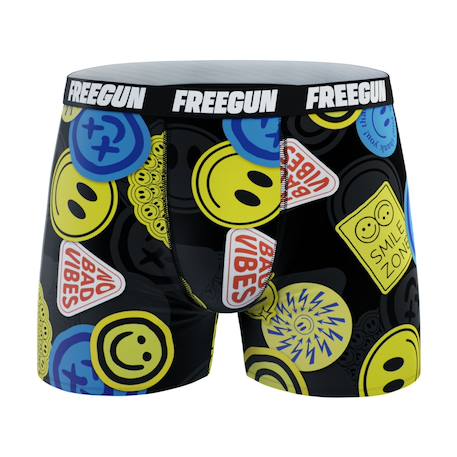 Lot de 4 boxers  aop fun Noir/rouge/jaune/bleu 5 - vertbaudet enfant 