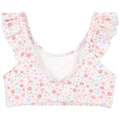Maillot de bain enfant 2 pièces avec volants séchage rapide Blanc, rose, violet 4 - vertbaudet enfant 