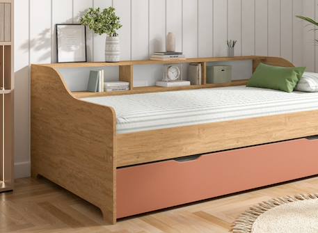 Lit gigogne avec rangement achille Terracotta 5 - vertbaudet enfant 